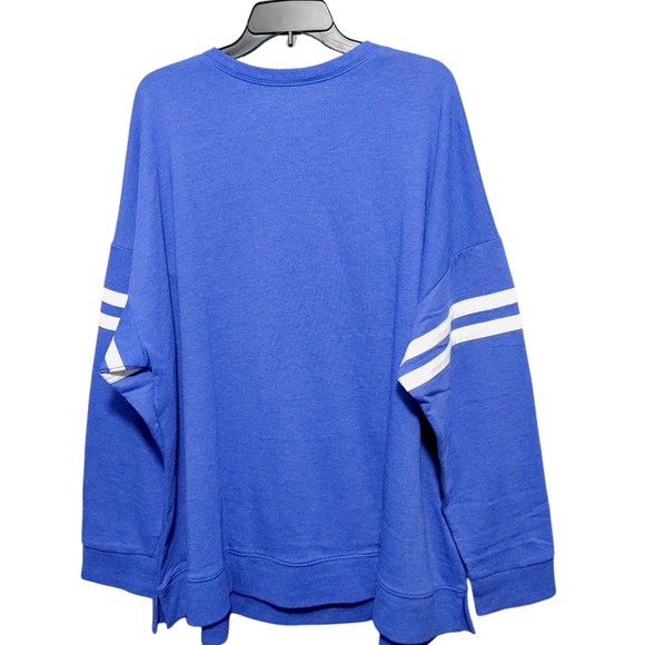 Lane Bryant Blue Game Day Football Sweatshirt Women's Plus Size 26/28 4X NWT - Picture 2 of 9